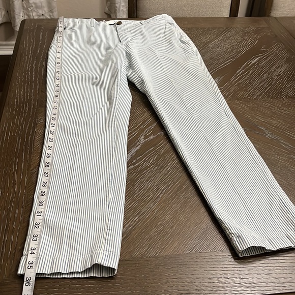Gap Girlfriend Chino blue striped pants size 4 - Picture 15 of 17